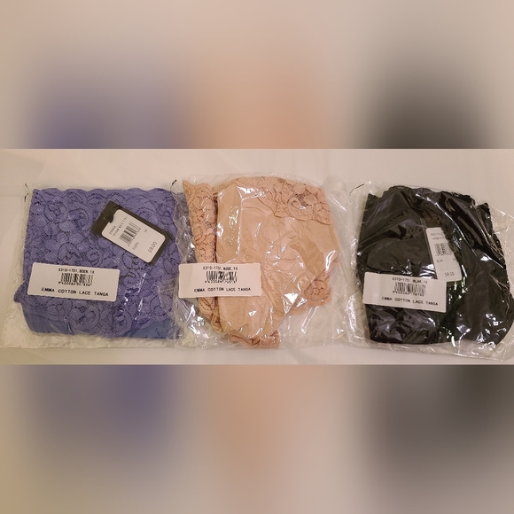 Frederick's of Hollywood Other - NWT three pair Frederick's of Hollywood lace Tanga panties size 1X
